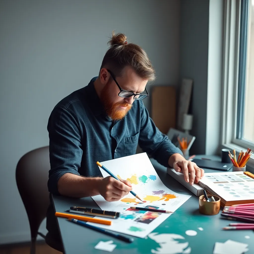 Junior ontwerper die net is afgestudeerd