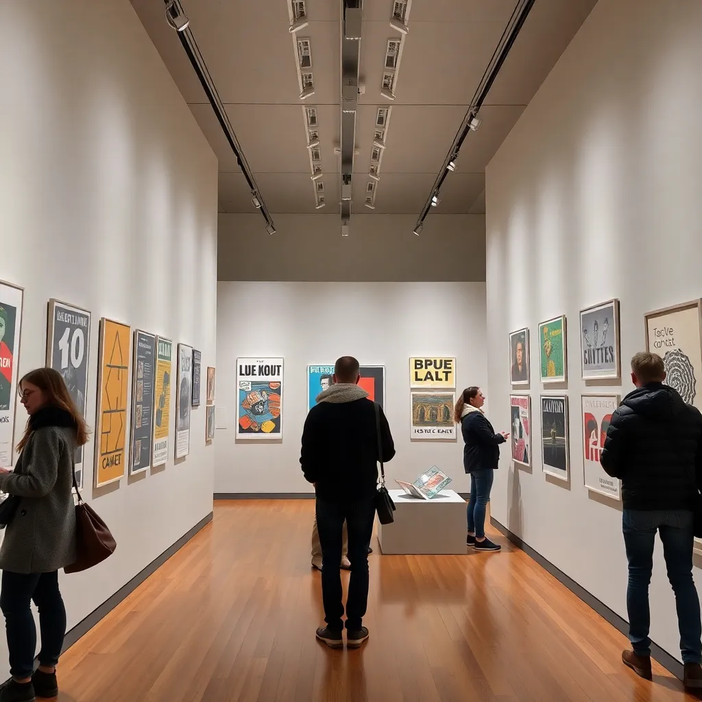 Tentoonstelling van historisch Nederlands grafisch ontwerp in museum