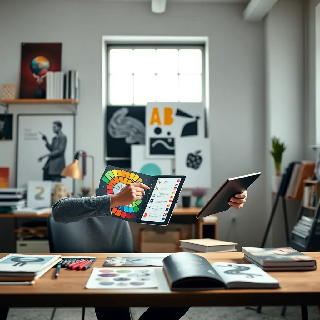 Nederlandse ontwerper werkt met kleurenpalet en digitale tools