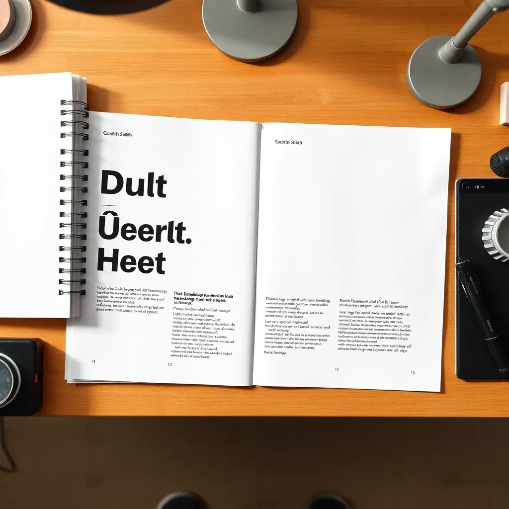 Designer die Nederlandse typografische principes toepast op een modern ontwerp