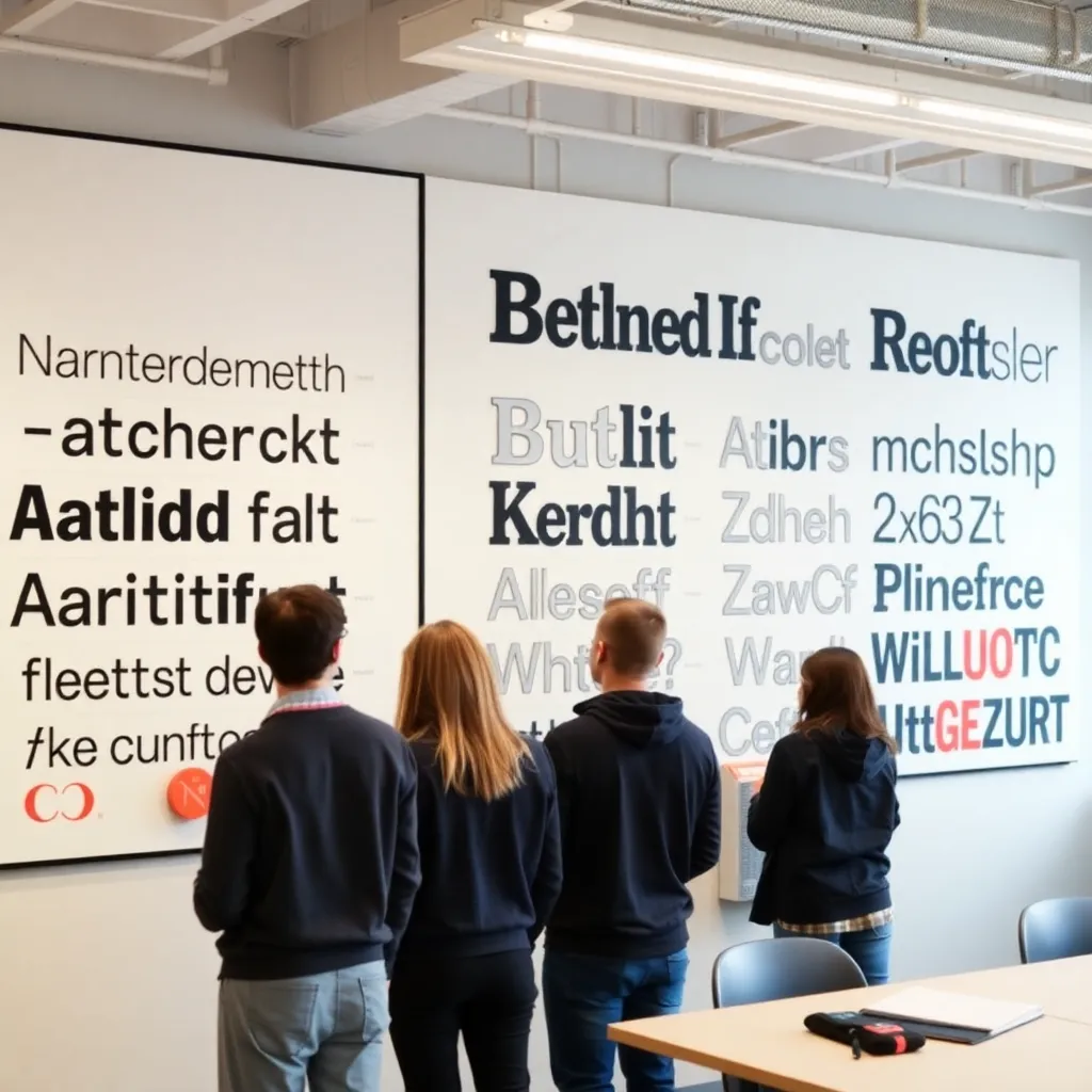 Typografie workshop in Amsterdam met verschillende lettertypes